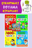 3-6 yaş Mozaik Çıkartmalı Boyama Kitabım Seti (4 Kitap)- 1600'den Fazla Çıkartma