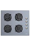 Silverline Luno Ankastre Gri Cam Set  3420S Davlumbaz 6502S Fırın CS5335S Ocak 