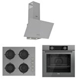 Ferre Pure Cs Serisi Gri Cam Ankastre Set D088 - CS208 - XE61CPR