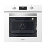 Silverline 2'li İkili Beyaz cam Ankastre Set CS5665W01 65CM Ocak -BO6502W02 Turbo Fırın