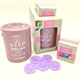 Buhurdan ve Lavanta Kokulu Mum Seti Keep Relax and Enjoy Lavender