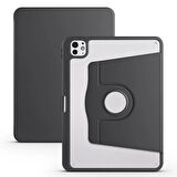 İpad Pro 11 2024 Kılıf  Termik Kalem Bölmeli Dönebilen Standlı Kılıf