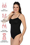 Siyah Emay 1927 İp Askıllı Ripli String Body