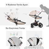 Huggy Egg 6 İn 1 Travel Sistem Bebek Arabası Beyaz Siyah