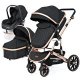 Huggy Evoc 5 İn 1 Travel Bebek Arabası Siyah