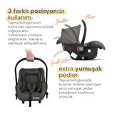 Huggy Evoc 5 İn 1 Travel Bebek Arabası Siyah