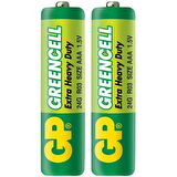 GP 24G-2S2 Greencell Çinko Karbon AAA İnce Kalem Pil 40'lı