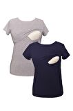 LuvmaBelly MYRA2503_2504 Emzirme tshirt seti