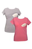 LuvmaBelly MYRA2503_2506 Emzirme tshirt seti