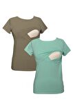 LuvmaBelly MYRA2505_2507 Emzirme tshirt seti