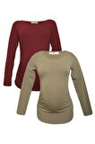LuvmaBelly MYRA2303_2307 Hamile tshirt seti
