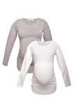 LuvmaBelly MYRA2304_2308 Hamile tshirt seti