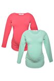 LuvmaBelly MYRA2305_2306 Hamile tshirt seti