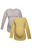 LuvmaBelly MYRA2309_2304 Hamile tshirt seti