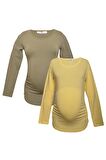LuvmaBelly MYRA2309_2307 Hamile tshirt seti