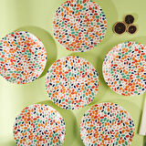 Aryıldız Karnaval Servis Tabağı 6 Parça 24 cm