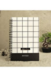 Kişiye Özel Spiralli Desenli Defter & Kişiye Özel Çelik Bardak Termos & Metal Kutulu Mum Hediye Seti
