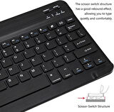 Samsung Galaxy Tab S10 Ultra 14.6" Uyumlu Kablosuz Bluetooth Şarj Edilebilir Klavye - Siyah