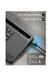 Technopc Ultrapad Quantum Gaming TB19F10M8A4 10.95" Uyumlu Bluetooth Şarjlı Stand TouchPad'li Klavye