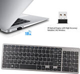 Oteeto Tab12 Pro 10.1" Uyumlu Kablosuz Bluetooth Şarjlı Sessiz Klavye Mouse Seti