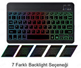 Onda Oliver Book A1 10.1" Uyumlu Kablosuz Bluetooth Şarjlı Rgp 7 Renk Işıklı Klavye