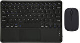 Lenovo Tab Plus TB351FU 11.5" Uyumlu Bluetooth Şarjlı TouchPad'li Klavye Mouse Set - Siyah