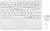 Reeder M11 Pro Max 11.97" Uyumlu Kablosuz Bluetooth Şarjlı TouchPadli Klavye - Beyaz
