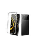 Poco M3 Uyumlu 360° Ön Arka Tam Koruyucu Şeffaf Silikon Full Body Kılıf