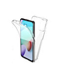 Poco C65 Uyumlu 360° Ön Arka Tam Koruyucu Şeffaf Silikon Full Body Kılıf