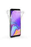 Samsung Galaxy A9 2018 SM-A920F Uyumlu 360° Ön Arka Tam Koruyucu Şeffaf Silikon Full Body Kılıf