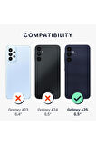 Samsung Galaxy A25 Sm-A256E Uyumlu 360° Ön Arka Tam Koruyucu Şeffaf Silikon Full Body Kılıf