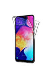 Samsung Galaxy A50 Uyumlu 360° Ön Arka Tam Koruyucu Şeffaf Silikon Full Body Kılıf