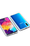 Samsung Galaxy A70 Sm-A705FN Uyumlu 360° Ön Arka Tam Koruyucu Şeffaf Silikon Full Body Kılıf