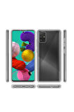 Samsung Galaxy A71 SM-A715F Uyumlu 360° Ön Arka Tam Koruyucu Şeffaf Silikon Full Body Kılıf
