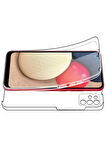Samsung Galaxy A73 Sm-A736B Uyumlu 360° Ön Arka Tam Koruyucu Şeffaf Silikon Full Body Kılıf