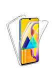 Samsung Galaxy M21 2021 Edition Uyumlu 360° Ön Arka Tam Koruyucu Şeffaf Silikon Full Body Kılıf