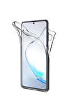 Samsung Galaxy Note 20 Sm-N980F Uyumlu 360° Ön Arka Tam Koruyucu Şeffaf Silikon Full Body Kılıf