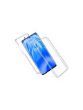 Samsung Galaxy Note 20 Ultra N985F Uyumlu 360° Ön Arka Tam Koruyucu Şeffaf Silikon Full Body Kılıf