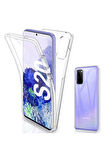 Samsung Galaxy S20 5G Uyumlu 360° Ön Arka Tam Koruyucu Şeffaf Silikon Full Body Kılıf