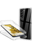 Samsung Galaxy S22 Exynos Sm-S901B Uyumlu 360° Ön Arka Tam Koruyucu Şeffaf Silikon Full Body Kılıf