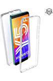 Huawei Y5p Uyumlu 360° Ön Arka Tam Koruyucu Şeffaf Silikon Full Body Kılıf