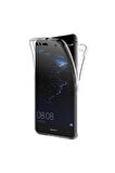 Huawei P10 Lite Uyumlu 360° Ön Arka Tam Koruyucu Şeffaf Silikon Full Body Kılıf