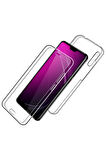 Huawei P20 Uyumlu 360° Ön Arka Tam Koruyucu Şeffaf Silikon Full Body Kılıf