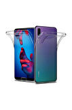Huawei P20 Pro Uyumlu 360° Ön Arka Tam Koruyucu Şeffaf Silikon Full Body Kılıf