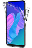 Huawei P40 Lite E Uyumlu 360° Ön Arka Tam Koruyucu Şeffaf Silikon Full Body Kılıf