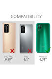 Huawei P40 Lite Uyumlu 360° Ön Arka Tam Koruyucu Şeffaf Silikon Full Body Kılıf
