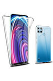 Oppo Realme C21Y Uyumlu 360° Ön Arka Tam Koruyucu Şeffaf Silikon Full Body Kılıf