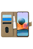 Samsung Galaxy A01 SM-A015F Uyumlu Kart ve Para Bölmeli Standlı Cüzdanlı Kılıf - Altın