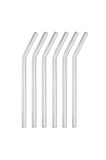 1 Adet Kokteyl Sunum Pipeti Cam Pipet Isıya Dayanıklı Eğimli 20cm Şeffaf Cam Pipet Tekli