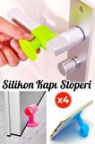 4 Adet Silikon Vakumlu Kapı Stoperi Kapı Kolu Koruyucu Silikon Aparat